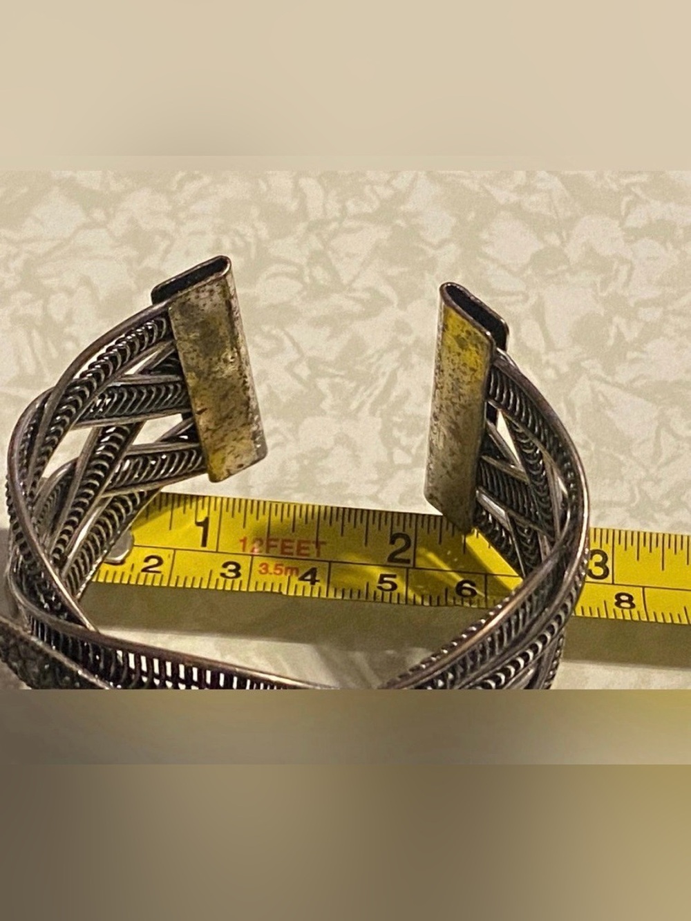 Dragonfly Faux Turquoise Silver Tone Cuff Bracelet #7295 💎 - Picture 5 of 7
